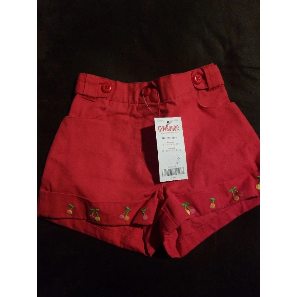 Gymboree‎ cherry baby shorts 18 24 mo nwt